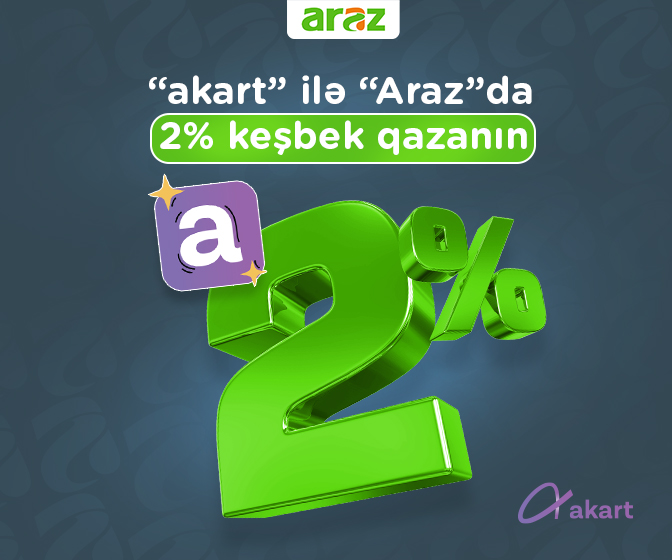 A great opportunity from “Araz” and “akart”!